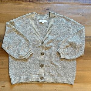 LOFT Women's Textured Green Cardigan